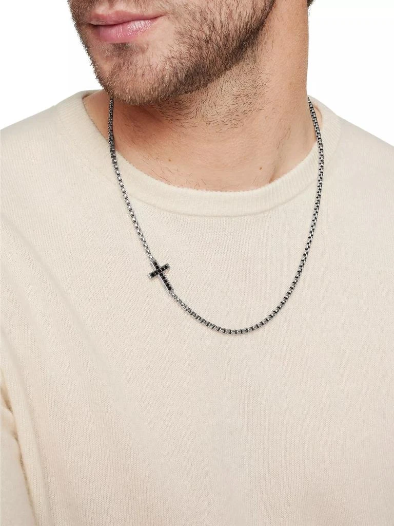 David Yurman Streamline® Cross Station Necklace with Pavé Black Diamonds 6