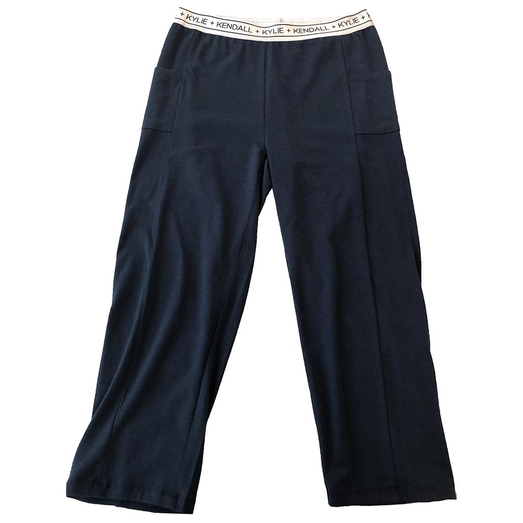 Kendall + Kylie Kendall + Kylie Navy Cotton Trousers