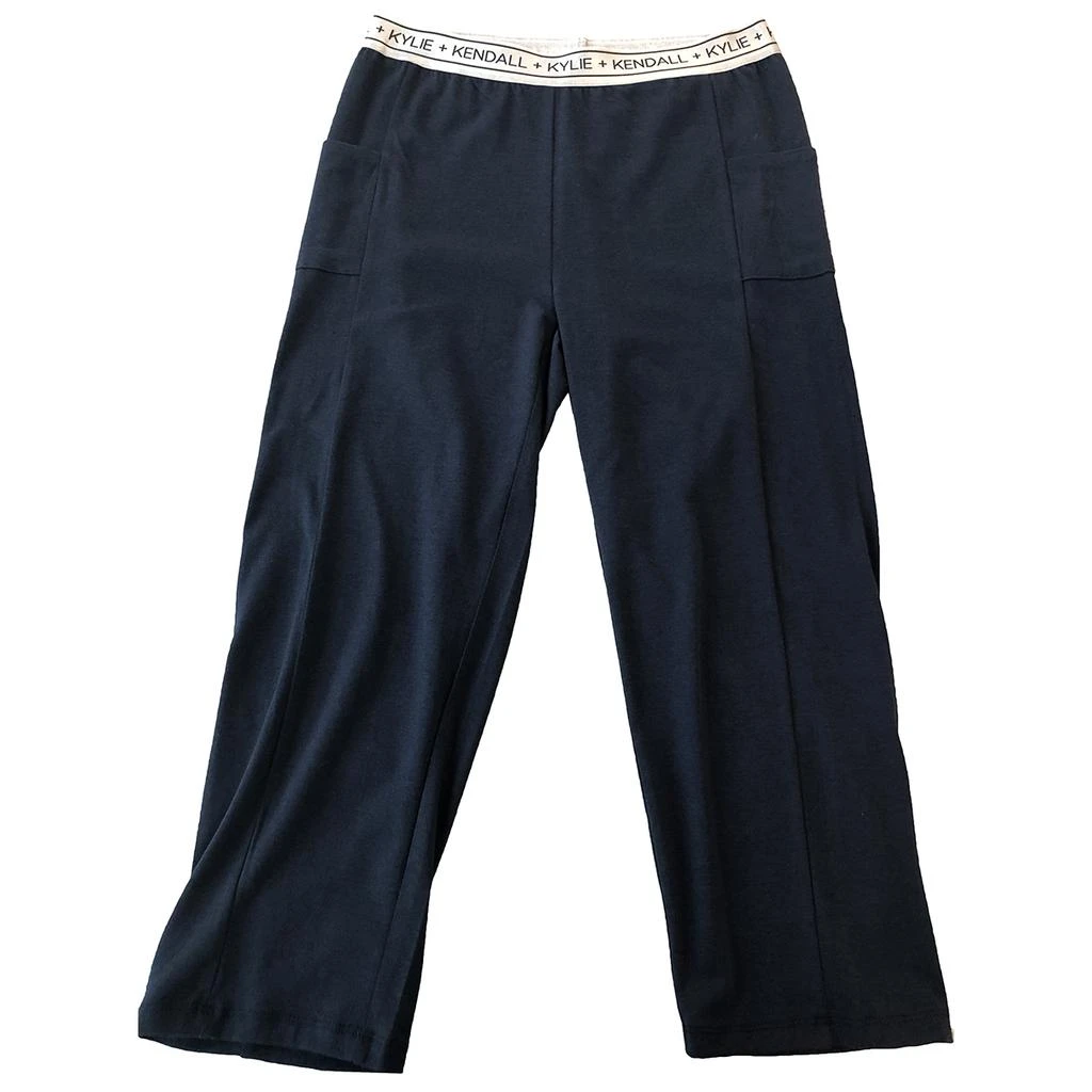 Kendall + Kylie Kendall + Kylie Navy Cotton Trousers 1