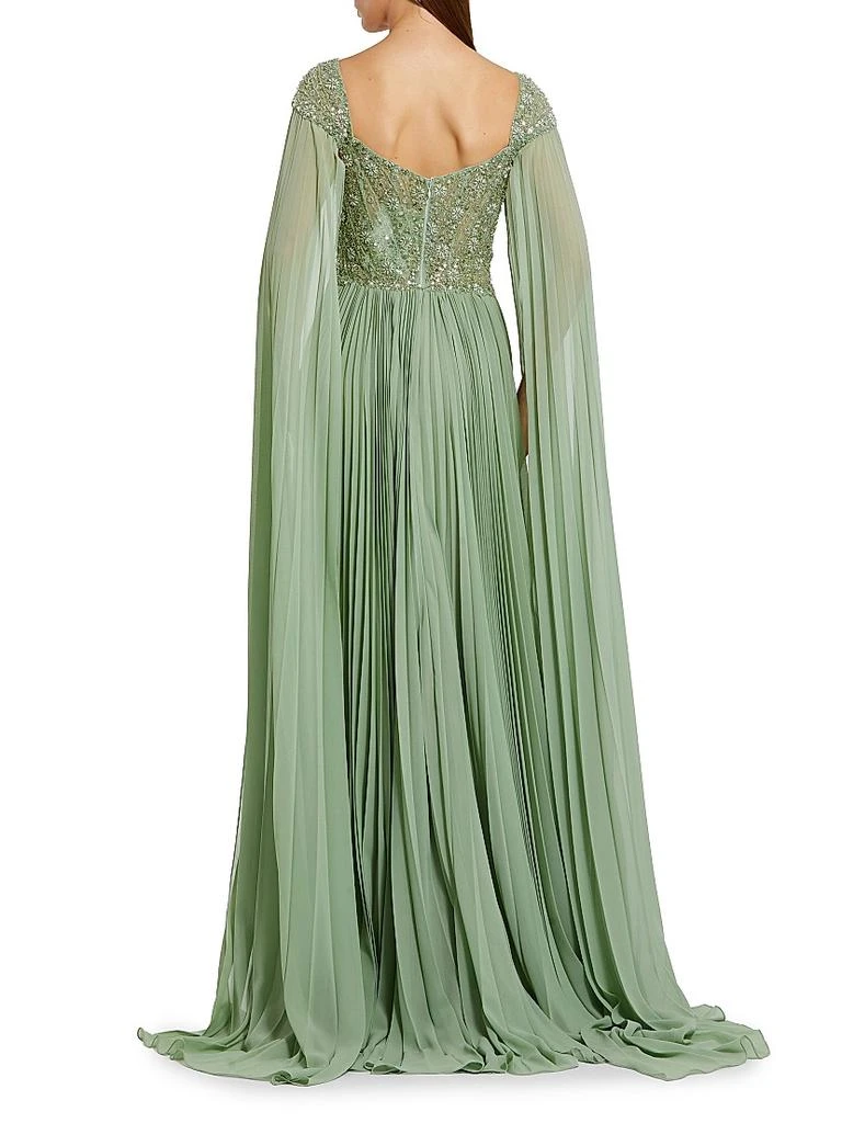 Mac Duggal Evening Pleated Cape Gown 2