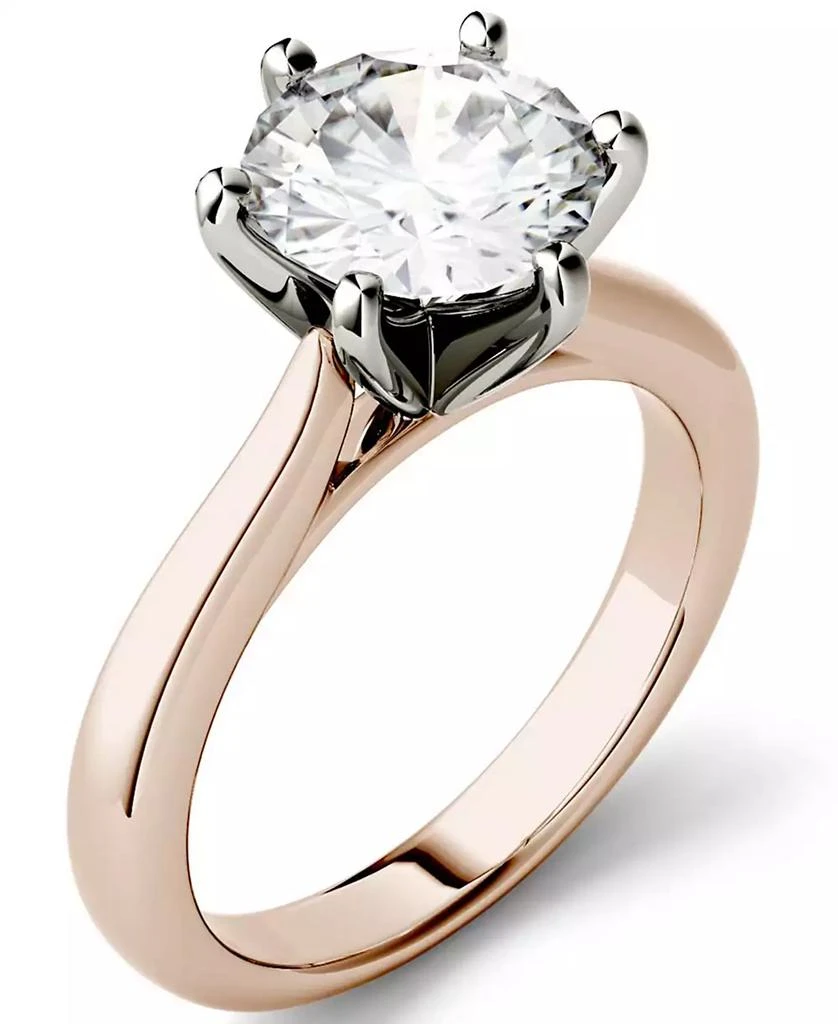 Charles 
Colvard Moissanite Solitaire Engagement Ring 1-9/10 ct. t.w. Diamond Equivalent in 14k White, Yellow or Rose Gold 1