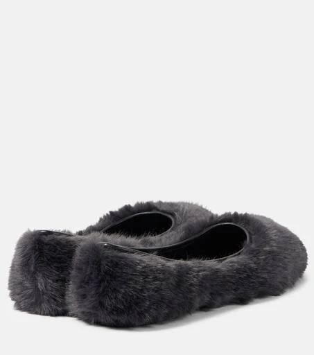 Clergerie Masha faux fur ballet flats 2