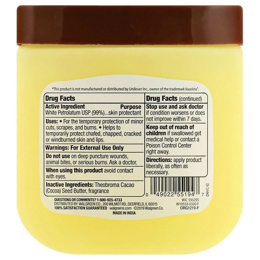 Walgreens Cocoa Butter Petroleum Jelly 4