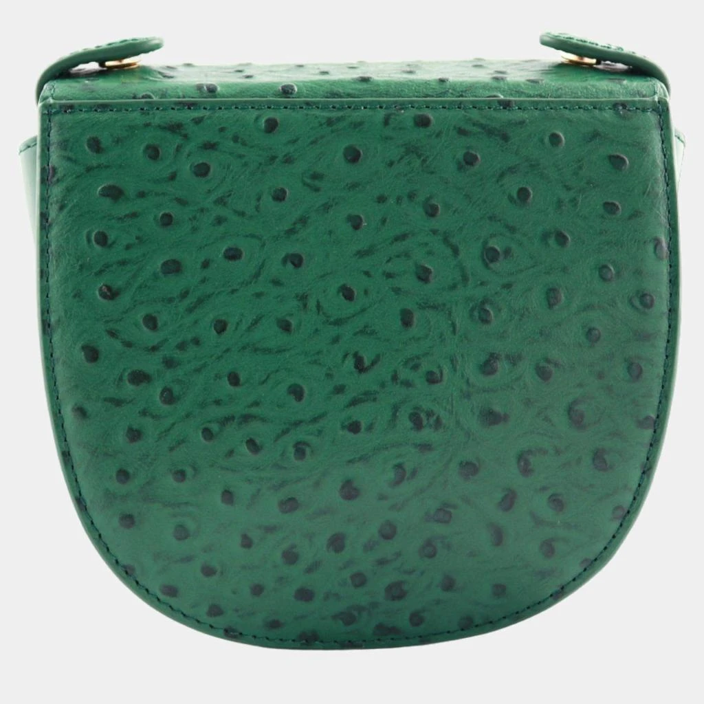 Charriol Charriol Green Leather Passion Ostrich Crossbody 3
