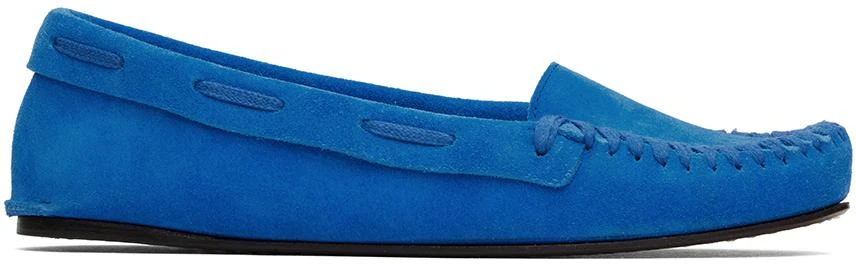The Row Blue Mabel Moc Loafers 1