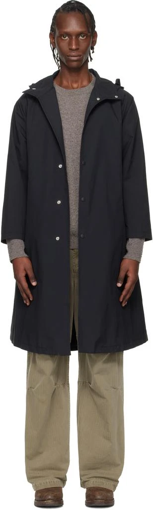 Nanamica Black 2L Nylon GORE-TEX Hooded Coat