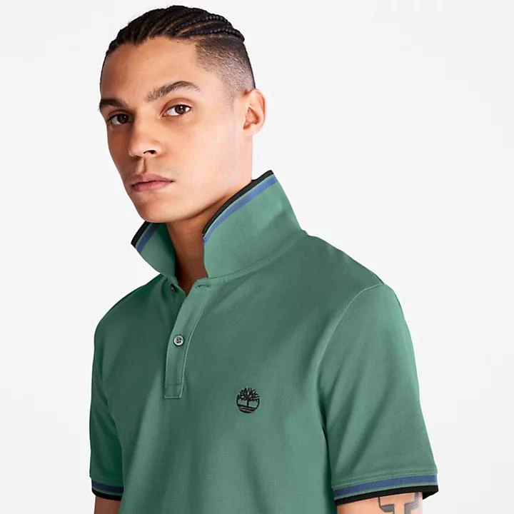 Timberland Millers River Tipped Polo Shirt for Men in Green 5
