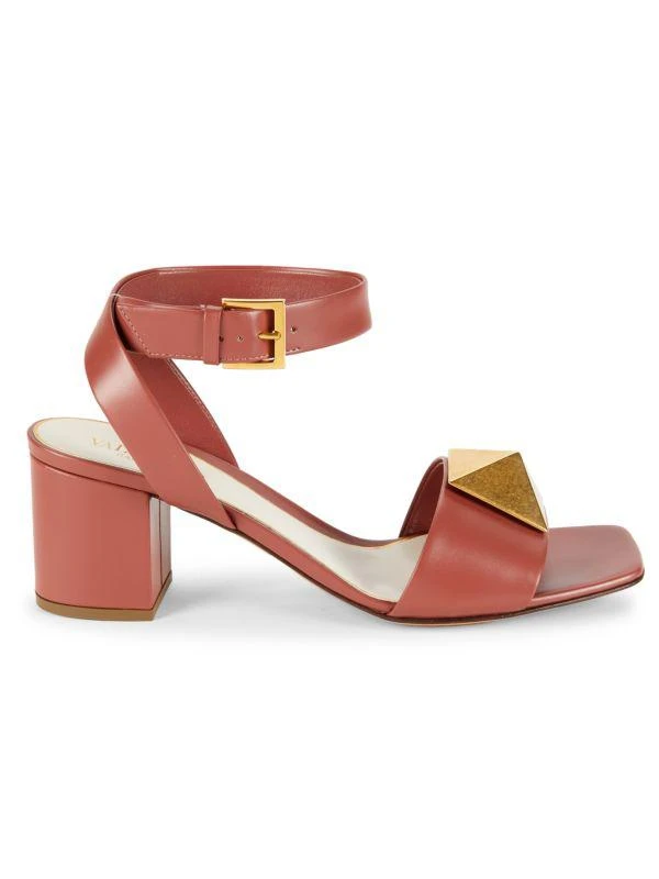 Valentino 63MM Rockstud Leather Ankle Loop Sandals 1