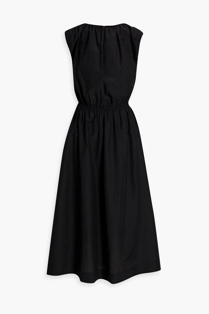 LOULOU STUDIO Aphrodite cotton and silk-blend poplin midi dress 1