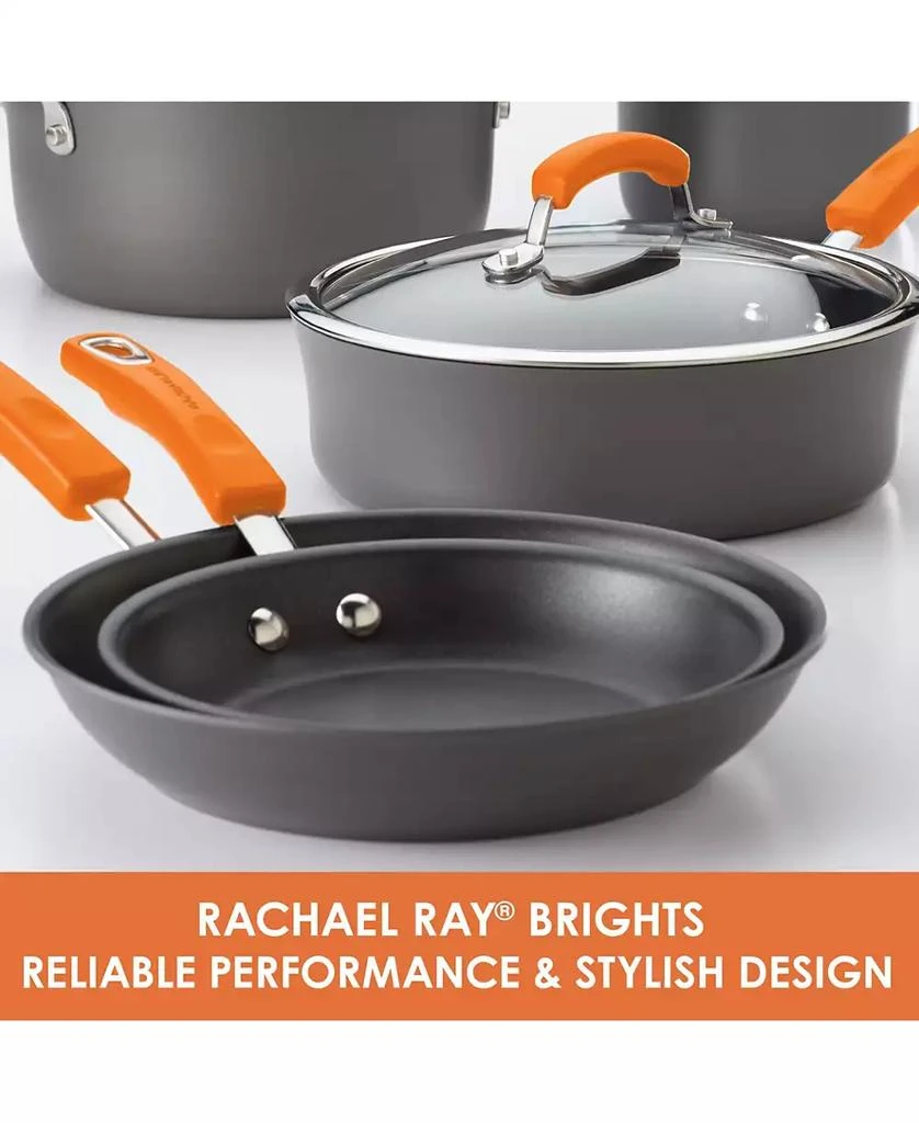 Rachael Ray Hard-Anodized 10 Piece Cookware Set, Orange 5