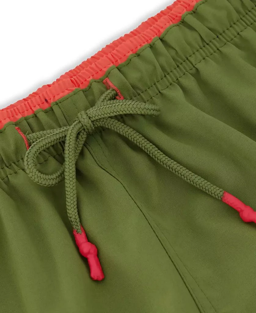 Sunset and Vines Men's Solid Woven Swim Trunks 4