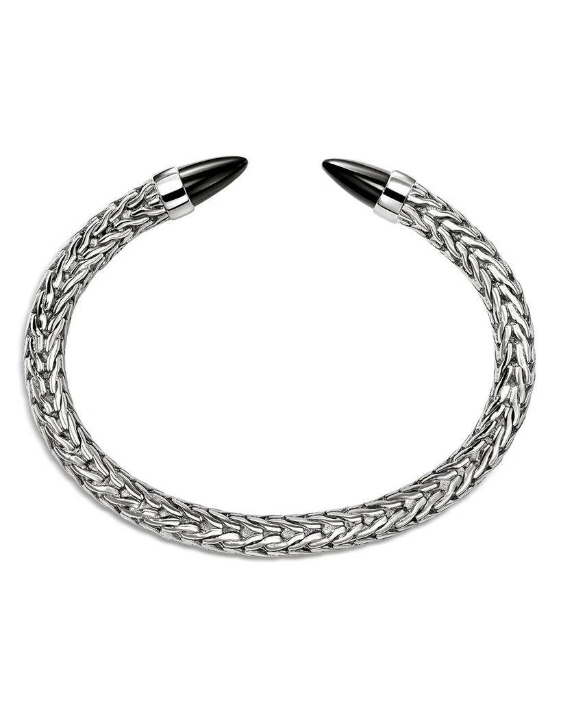 John Hardy Sterling Silver Spear Black Onyx Cuff Bracelet 3