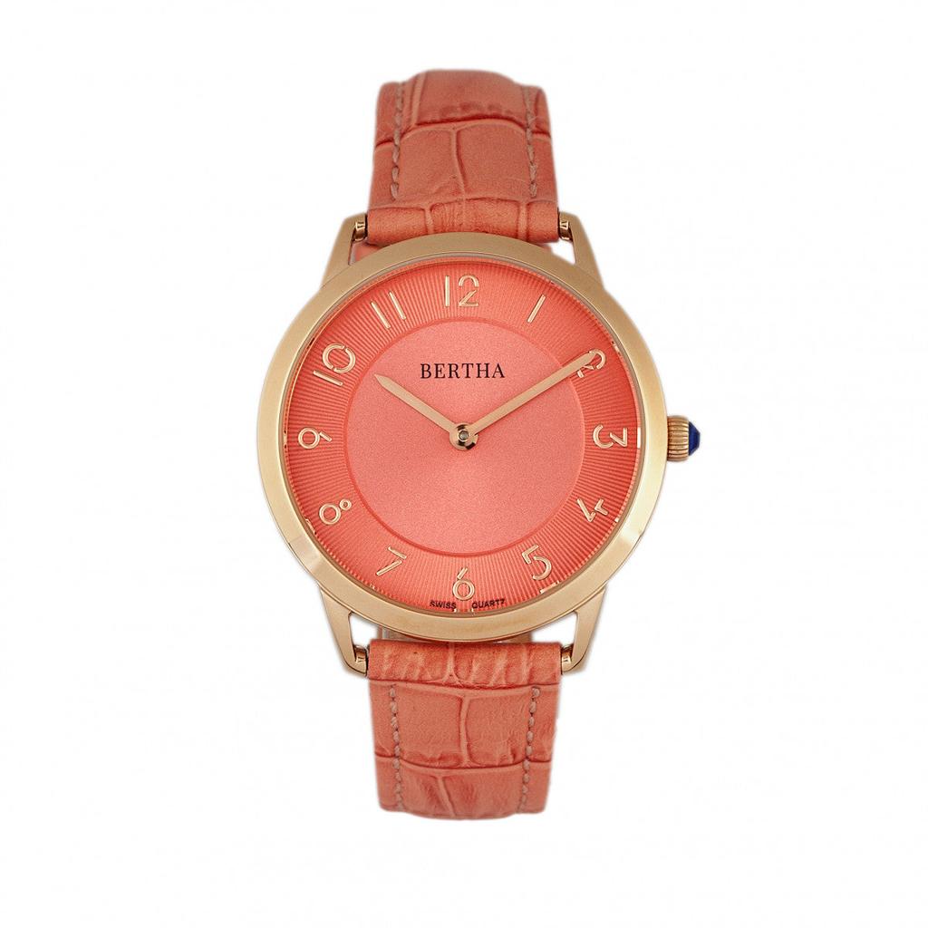 BERTHA Abby Swiss Leather-Band Watch