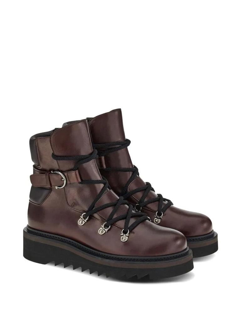 Salvatore Ferragamo Ferragamo Elimo Lace-Up Boots