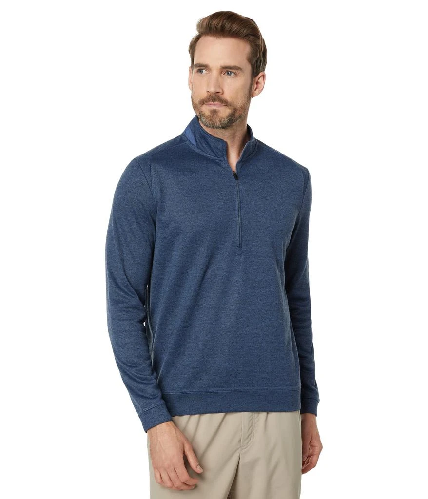 Pull 1/4 Zippé Johnnie-O Homme XL – Bleu Lac, Performance Préppy