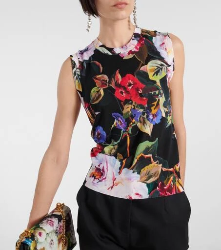 Dolce 
Gabbana Floral silk knit tank top 5