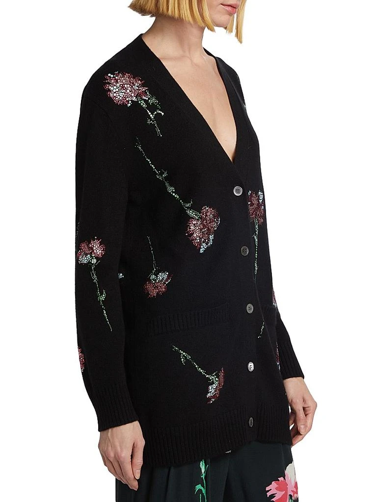 Libertine Cecil Beaton Pink Carnation Floral Cashmere Cardigan 4