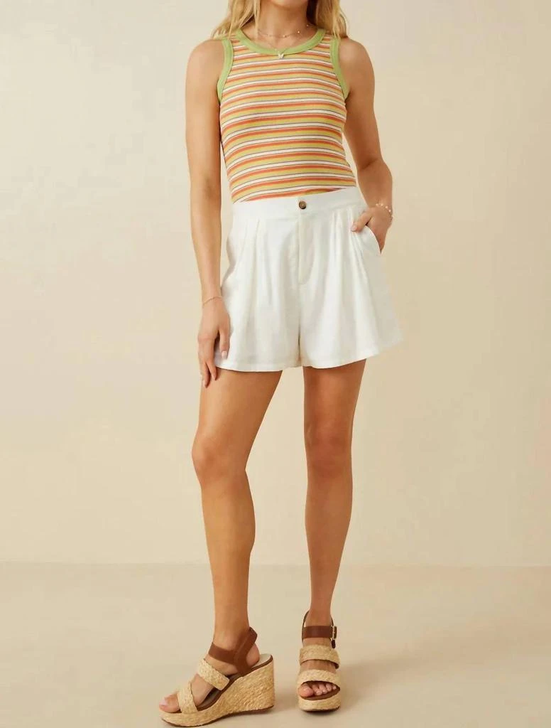 Hayden LA Hayden La - Pleated Linen Shorts 4