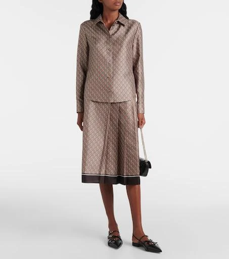 Gucci GG Shadow silk satin shirt 2