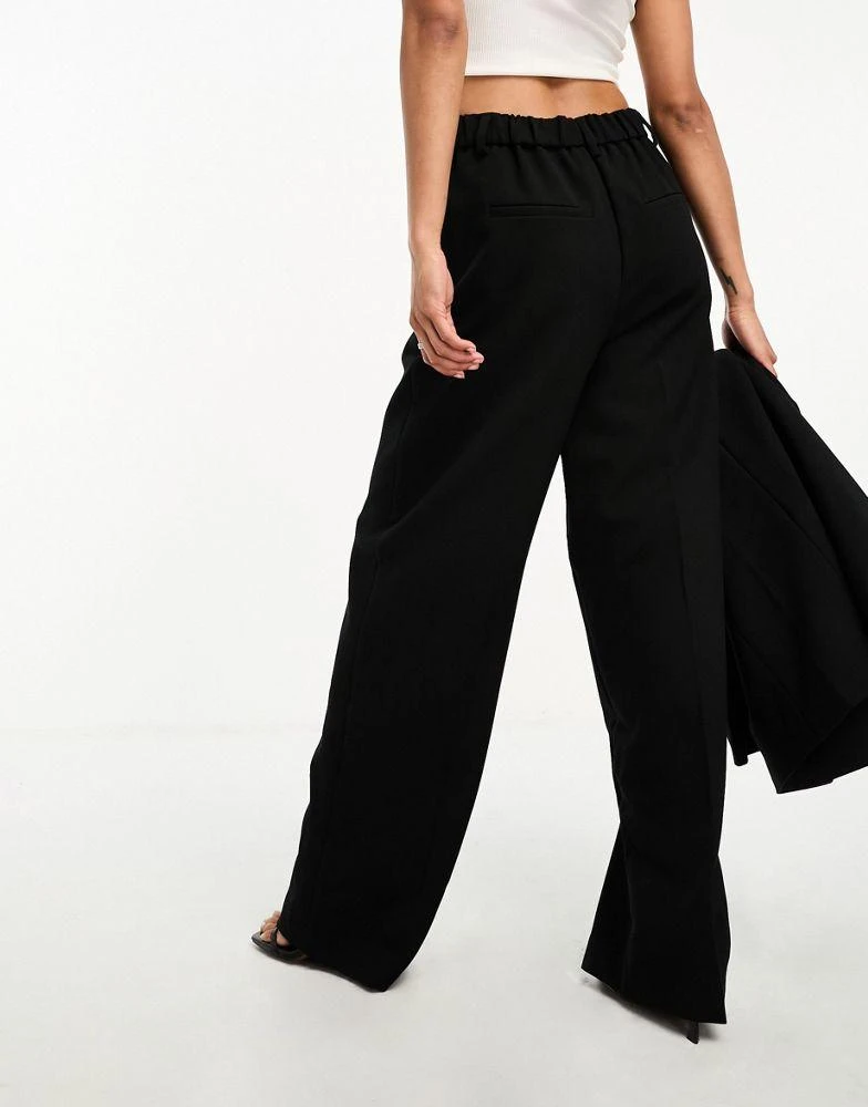 Y.A.S. YAS tailored wide leg trouser co-ord in black - BLACK 3