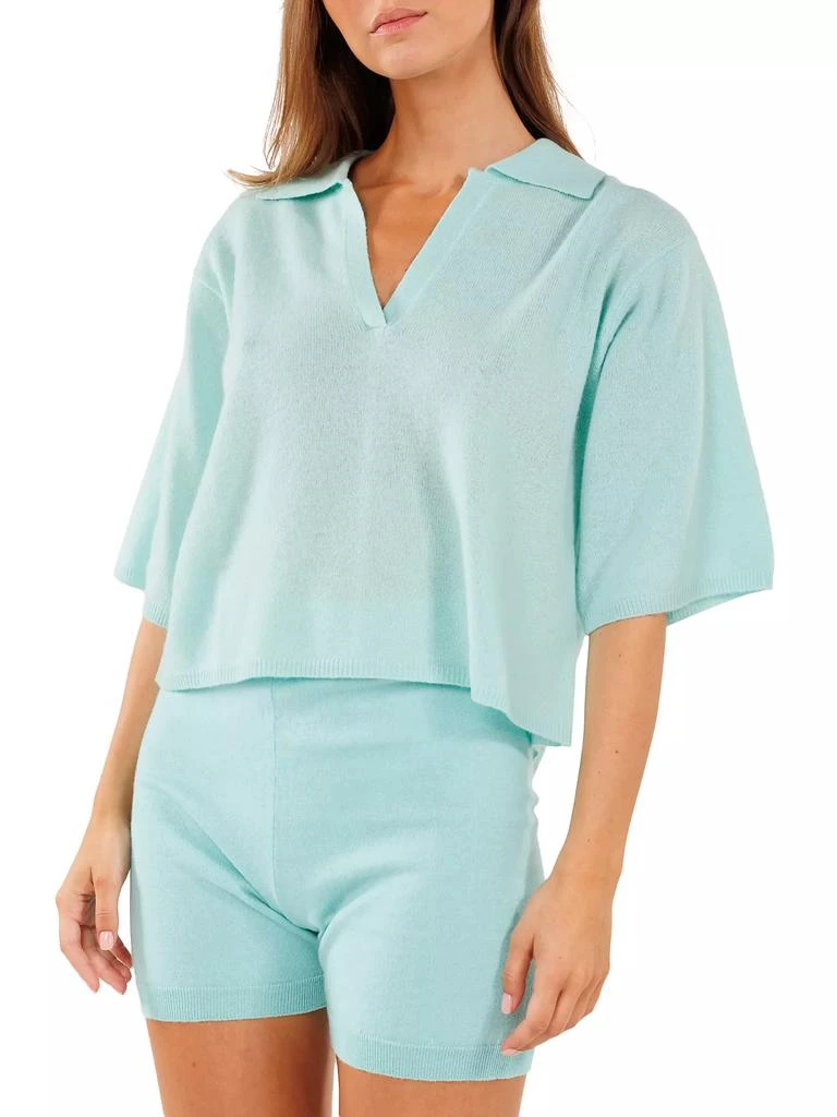 CRUSH CASHMERE Zuma Cashmere Polo Top 2