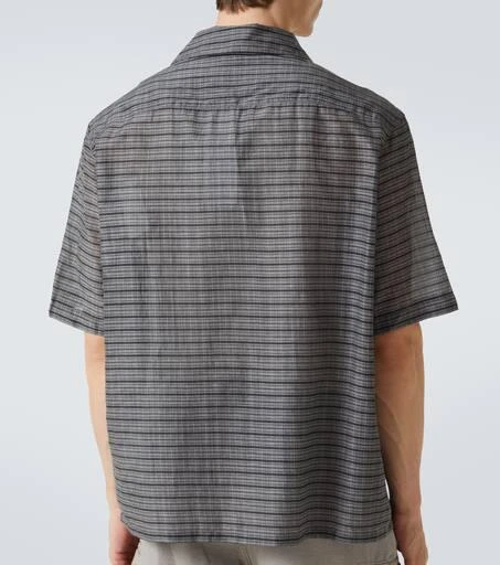 Our Legacy Heusen checked cotton and silk bowling shirt 4