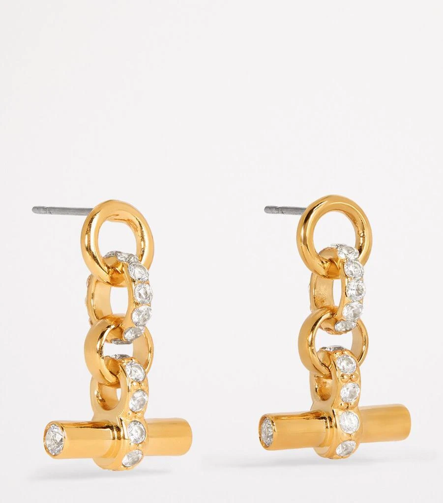 TILLY SVEAAS Gold-Plated Crystal T-Bar Earrings 3