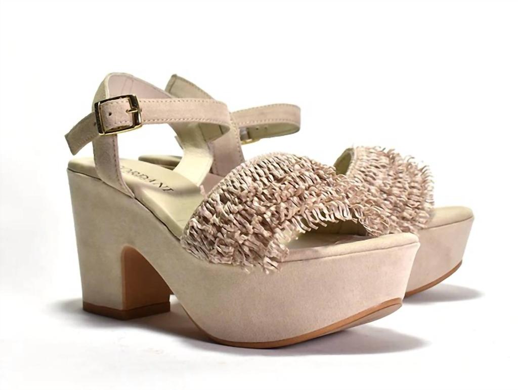 CORDANI Wome's Liona Raffia Sandal In Beige