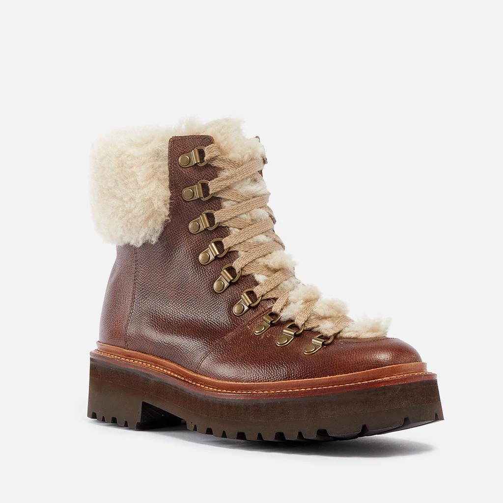 Grenson Grenson Nettie Leather and Shearling Hiking-Style Boots 3