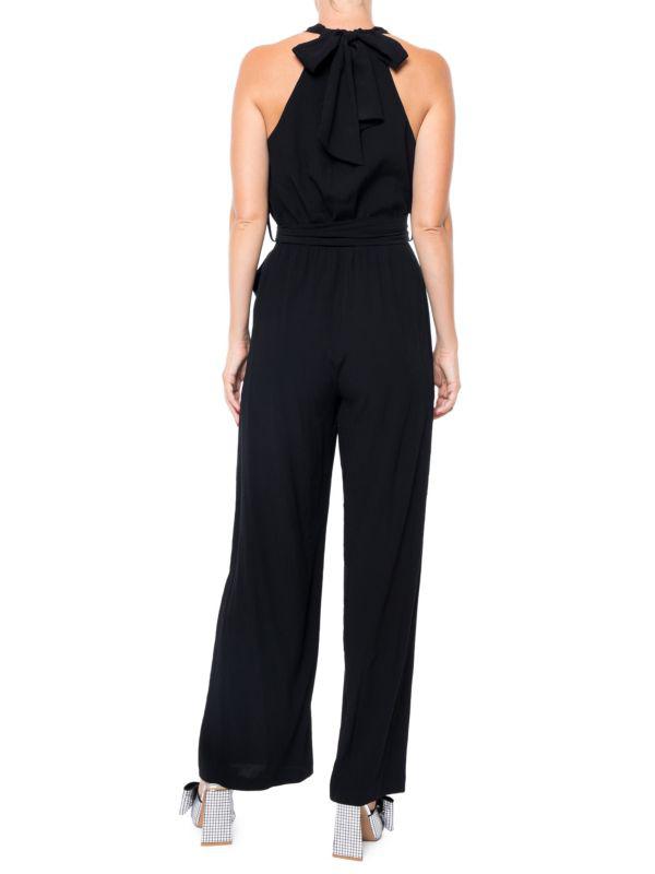 Meghan LA Disco Belted Wide Leg Jumpsuit