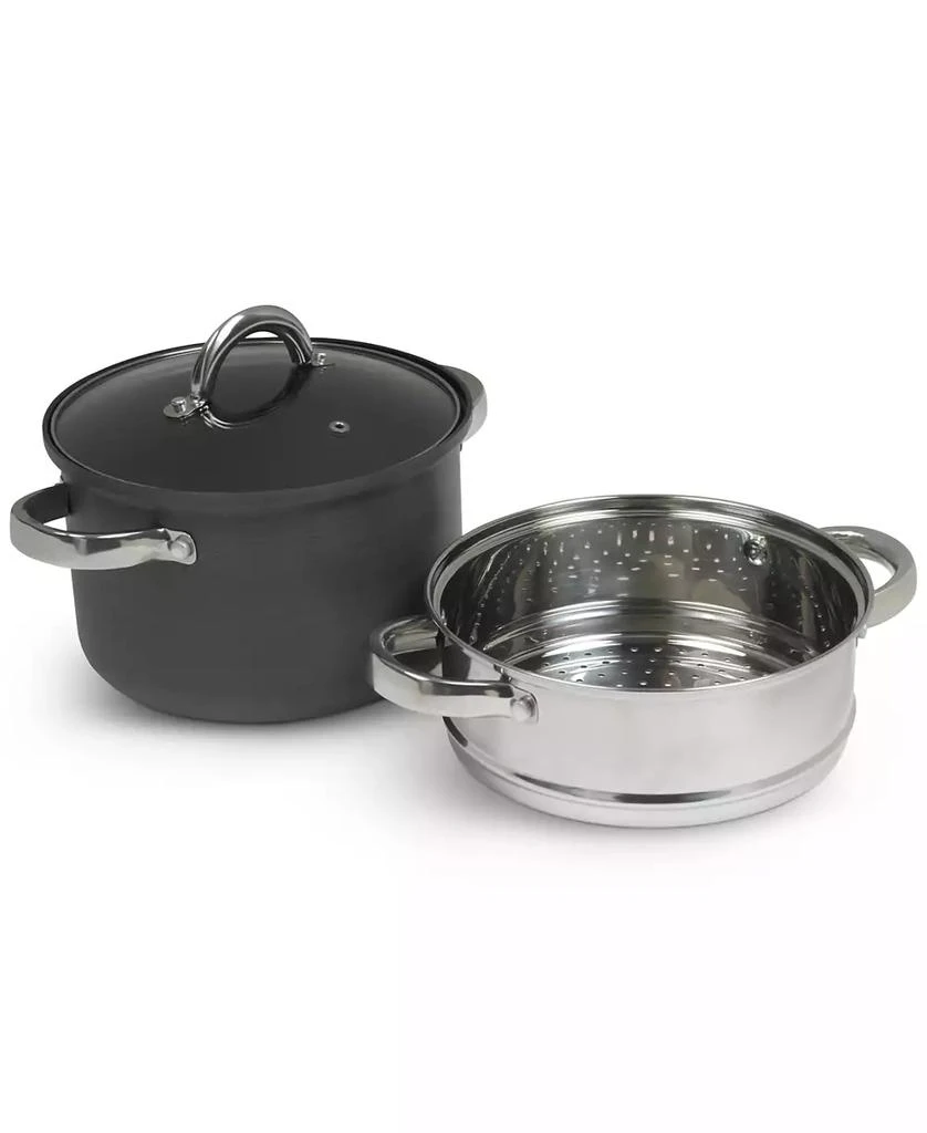 Sedona Kitchen Hard Anodized Aluminum 4-Qt. Multi Cooker with Glass Lid & Steam Tray 1