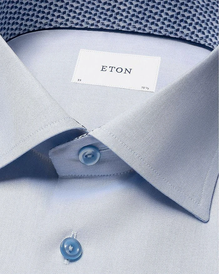 Eton Slim Fit Solid Shirt w Geometric Detail 5