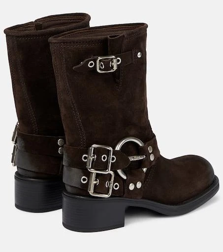 Miu Miu Studded suede ankle boots 3