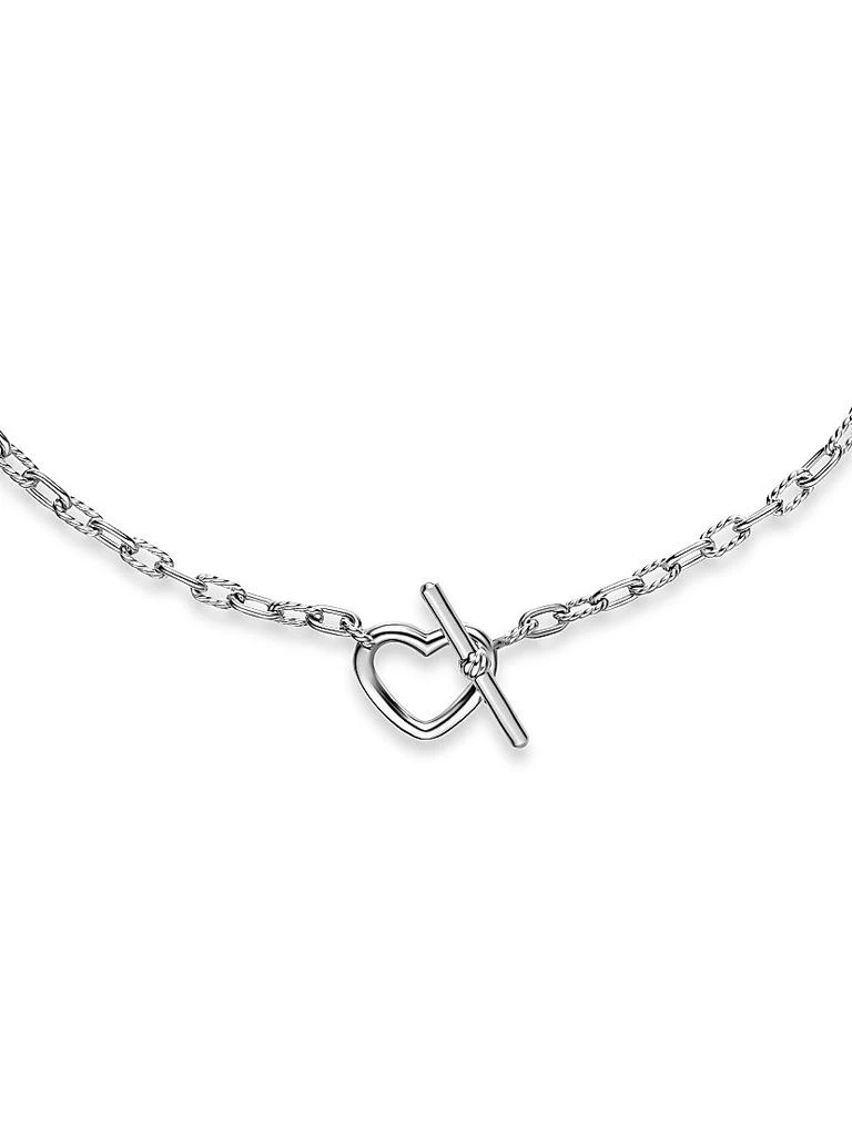 David Yurman DY Madison Heart Toggle Chain Necklace in Sterling Silver, 3MM 3