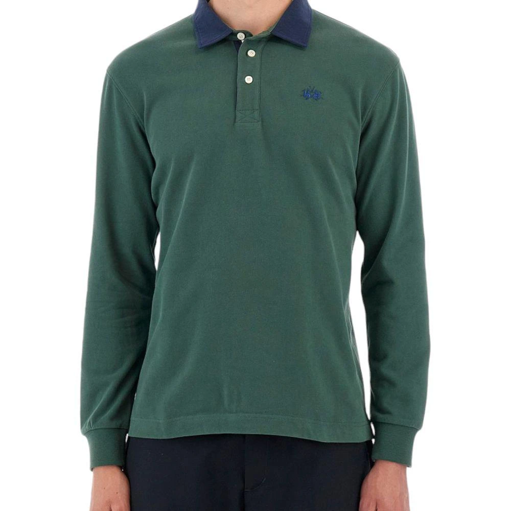 La Martina Verde Cotton Men Polo