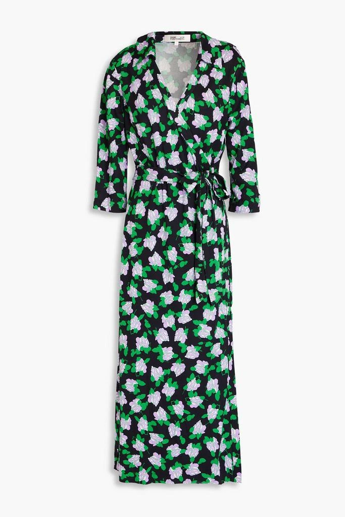 Diane von Furstenberg Abigail floral-print silk-jersey midi wrap dress 1