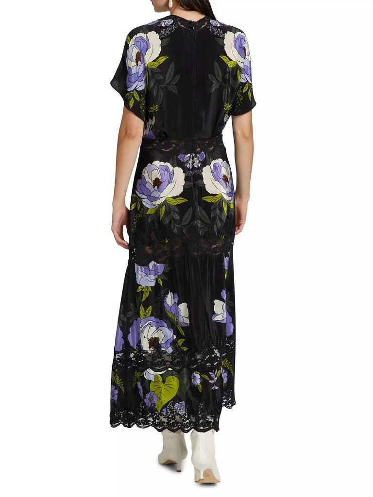 Farm Rio Soft Garden Laces Short-Sleeve Maxi Dress 5