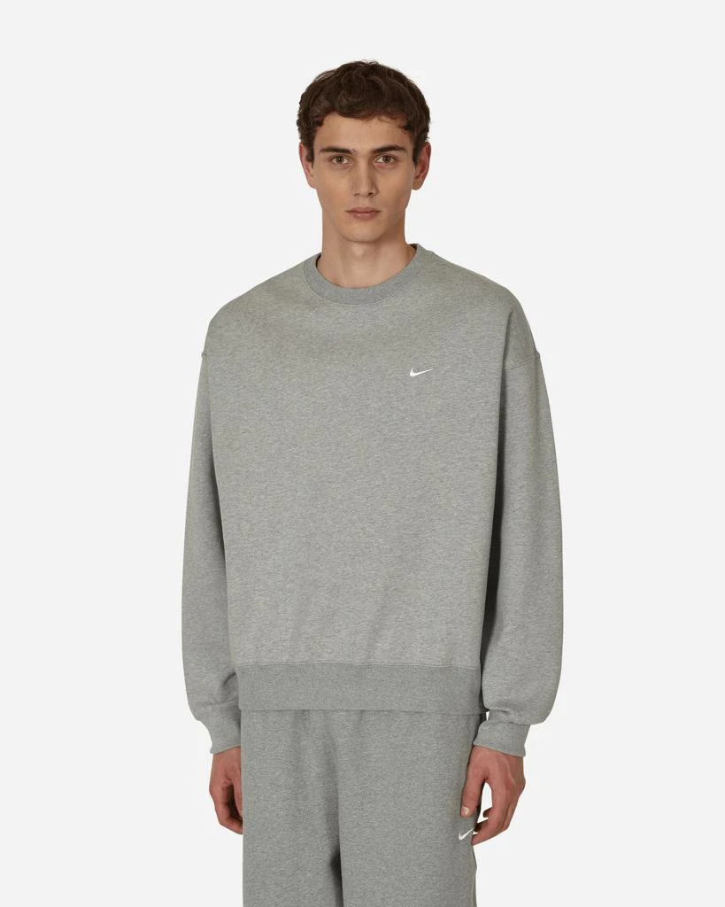 NIKE Solo Swoosh Crewneck Sweatshirt Grey 1