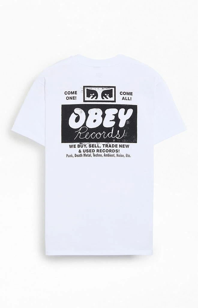 Obey Records Buy Sell Trade Heavyweight Boxy T-Shirt 1