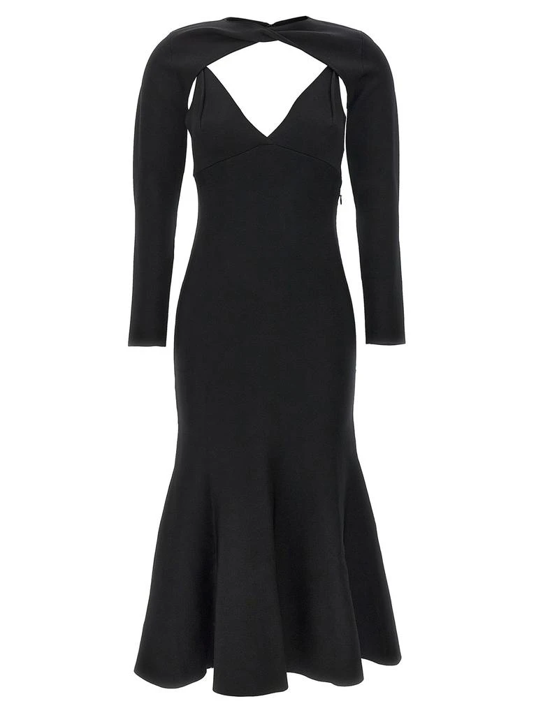 ROLAND MOURET Roland Mouret Stretch Knit Midi Gown 2