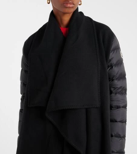 Moncler Down-paneled wool-blend coat 5