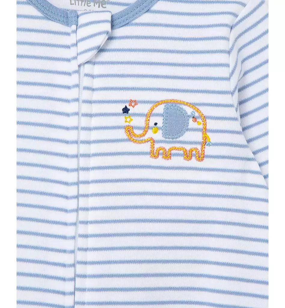 Little Me Baby Boys Elephant Coverall with Hat, 2 Piece Set 3