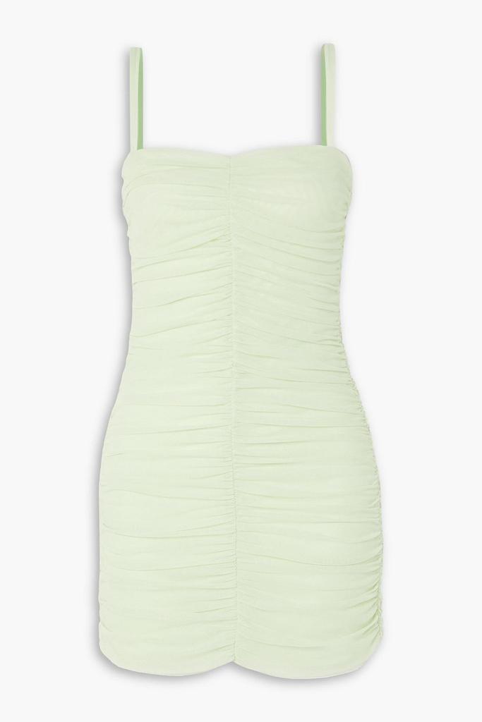 Marysia Vendue ruched stretch-tulle mini dress