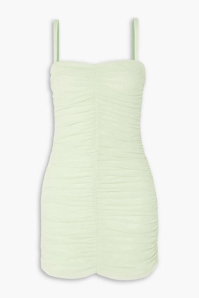 Marysia Vendue ruched stretch-tulle mini dress 1