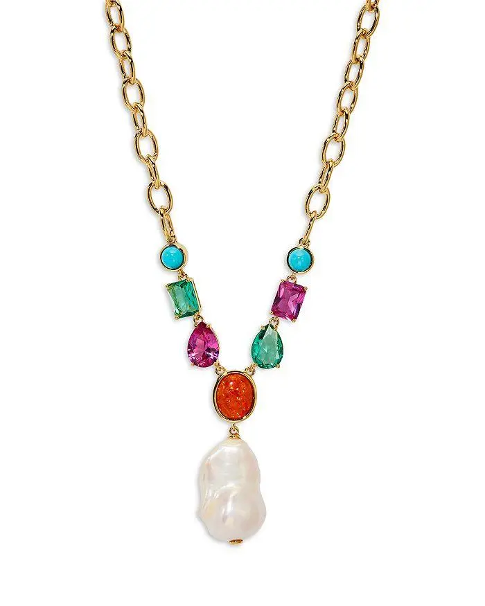 Nadri Frieda Multi Stone Pendant Necklace, 24"