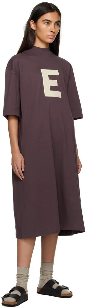 Essentials Purple Short Sleeve Midi Dress 4