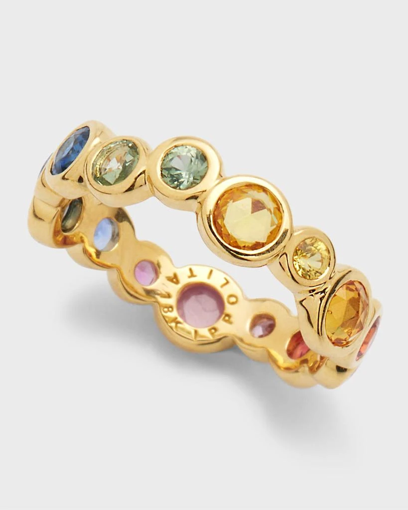 Ippolita 18K Stardust Superstar Eternity Ring in Rainbow Sapphires, Size 7 3