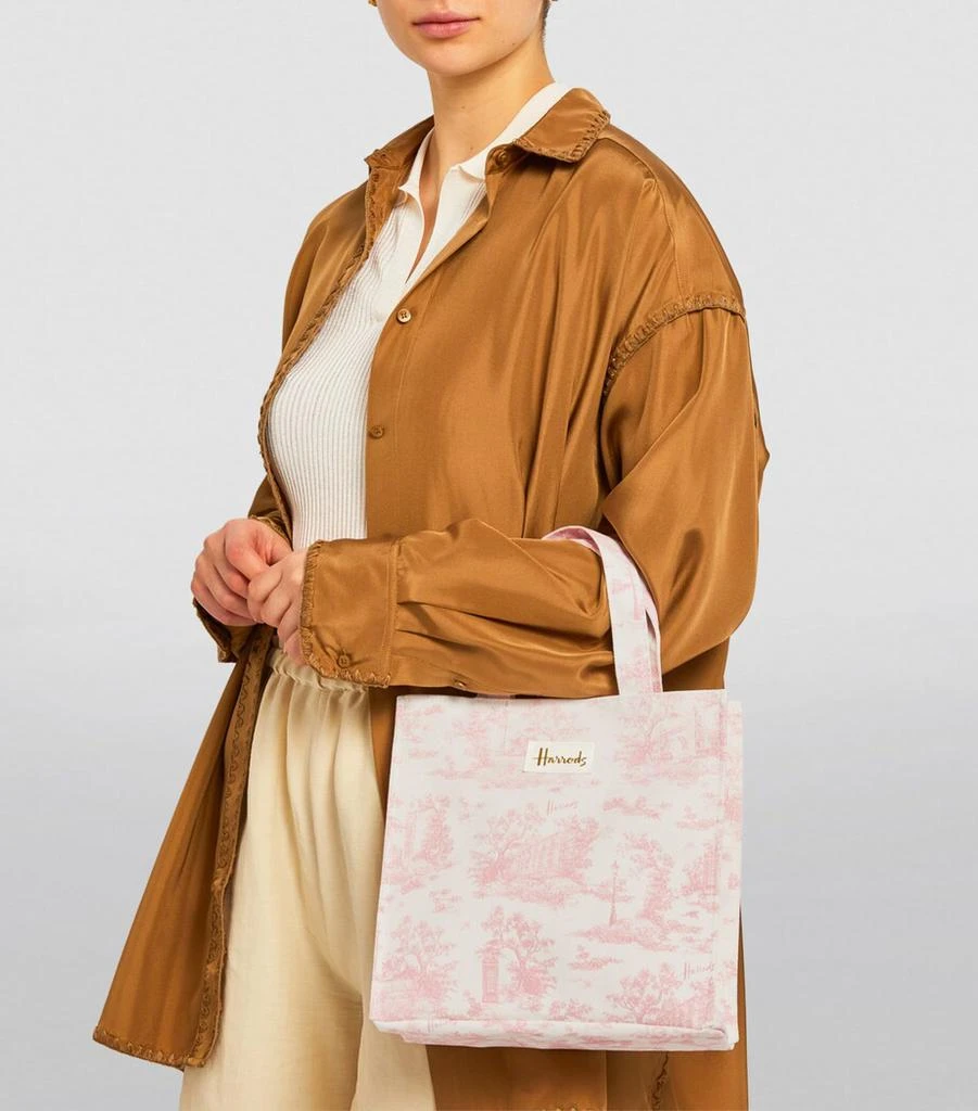 Harrods Small Toile Shopper Bag 2