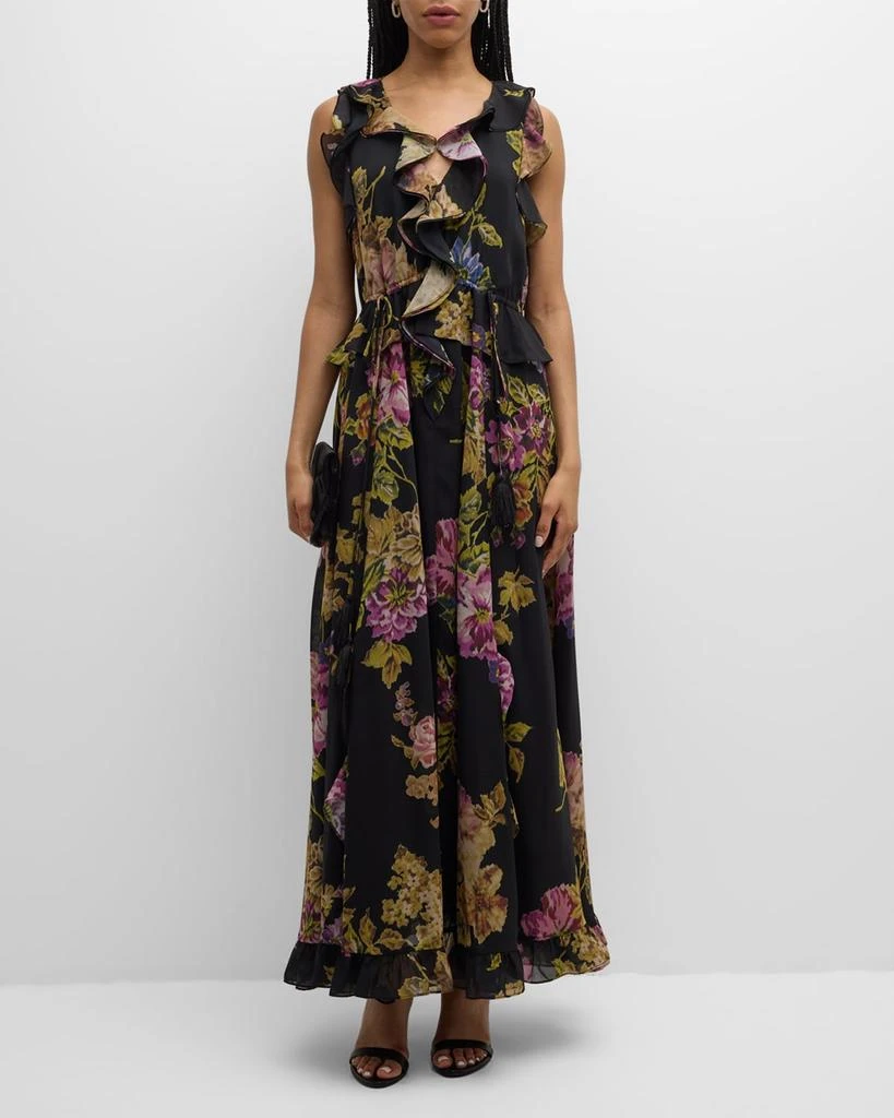 Kobi Halperin Lesley Floral-Print Ruffle Maxi Dress 2