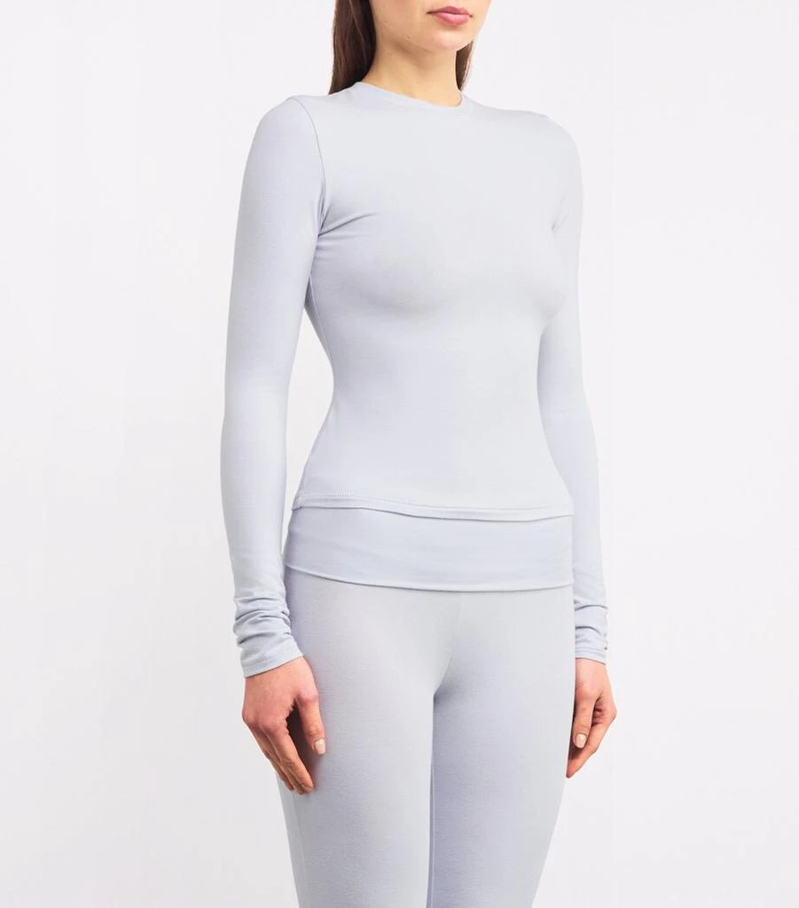 SKIMS Cotton-Blend Long-Sleeve T-Shirt 3